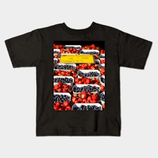 Strawberries, blueberries, peel Kids T-Shirt